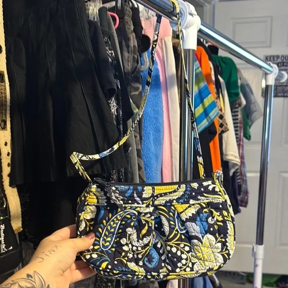 Vera Bradley Women's Floral Crossbody Bag - Black and Yellow - Picture 3 of 3